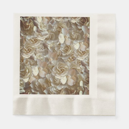 Elegant Floral Roos Petal Pattern Servet (Voorkant)