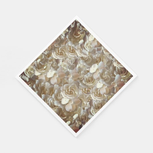 Elegant Floral Roos Petal Pattern Servet (Hoek)