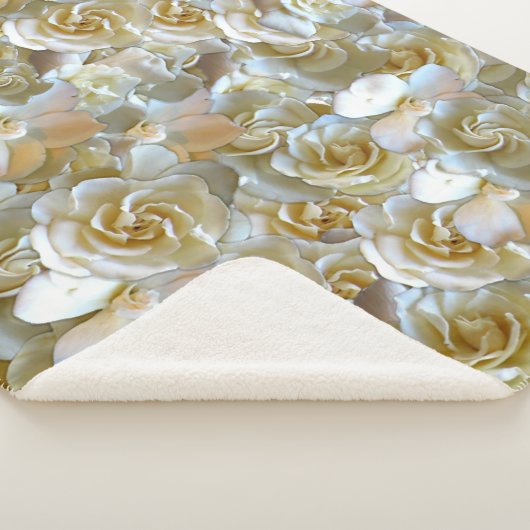Elegant Floral Roos Petal Pattern Sherpa Deken (3/4)