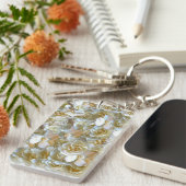 Elegant Floral Roos Petal Pattern Sleutelhanger (Voorkant Rechts)