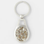 Elegant Floral Roos Petal Pattern Sleutelhanger (Voorkant)