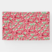 Elegant Floral Roos Petal Pattern Spandoek (Horizontaal)