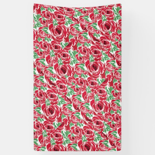 Elegant Floral Roos Petal Pattern Spandoek (Verticaal)