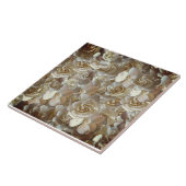 Elegant Floral Roos Petal Pattern Tegeltje (Zijkant)