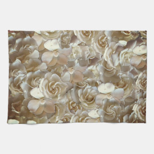 Elegant Floral Roos Petal Pattern Theedoek