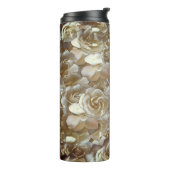 Elegant Floral Roos Petal Pattern Thermosbeker (Gedraaid links)