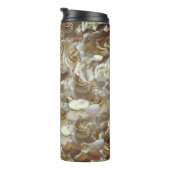 Elegant Floral Roos Petal Pattern Thermosbeker (Geroteerd rechts)