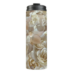 Elegant Floral Roos Petal Pattern Thermosbeker