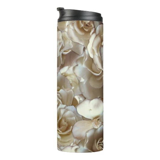 Elegant Floral Roos Petal Pattern Thermosbeker (Geroteerd rechts)