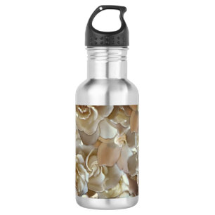 Elegant Floral Roos Petal Pattern Waterfles