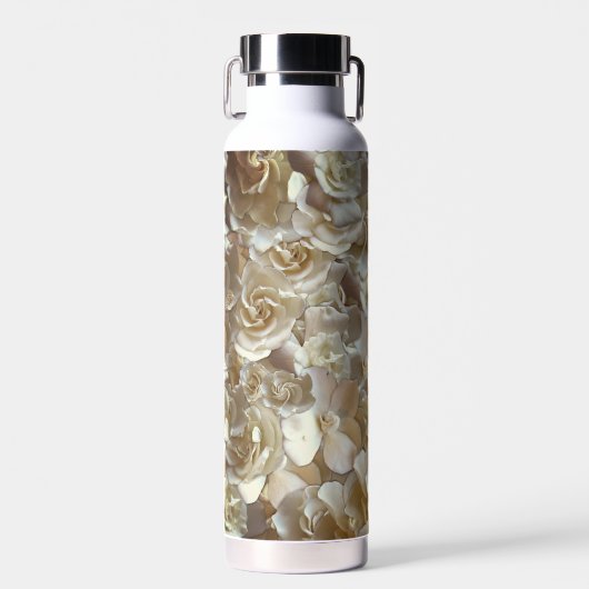 Elegant Floral Roos Petal Pattern Waterfles (Voorkant)