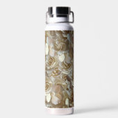 Elegant Floral Roos Petal Pattern Waterfles (Achterkant)