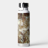 Elegant Floral Roos Petal Pattern Waterfles (Rechts)