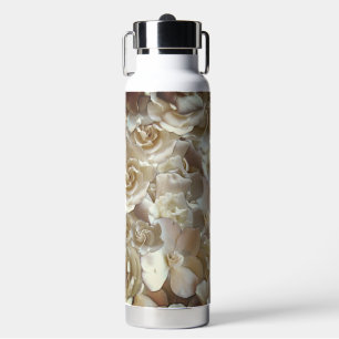 Elegant Floral Roos Petal Pattern Waterfles