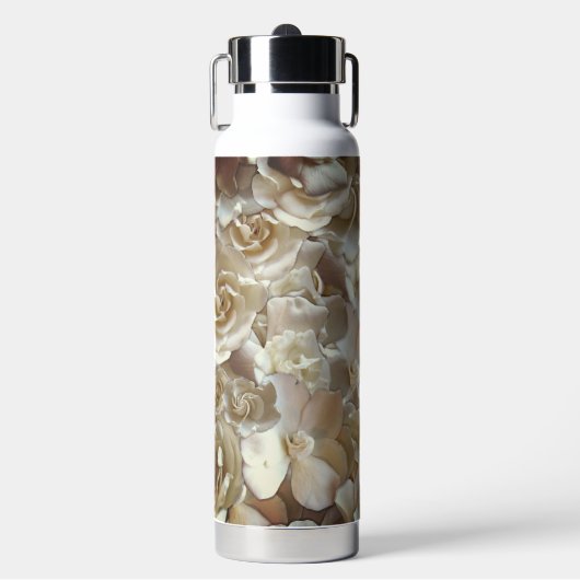 Elegant Floral Roos Petal Pattern Waterfles (Voorkant)