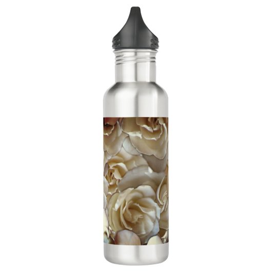 Elegant Floral Roos Petal Pattern Waterfles (Links)