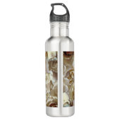 Elegant Floral Roos Petal Pattern Waterfles (Achterkant)