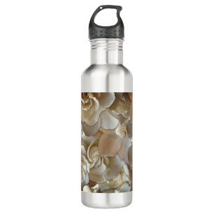 Elegant Floral Roos Petal Pattern Waterfles