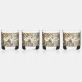 Elegant Floral Roos Petal Pattern Whisky Glas (Voorkant)