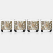 Elegant Floral Roos Petal Pattern Whisky Glas (Links)