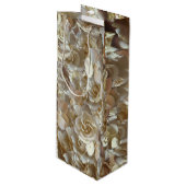 Elegant Floral Roos Petal Pattern Wijn Cadeautas (Voorkant Gekanteld)