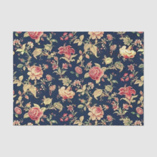 Elegant  Floral Roos Tissuepapier