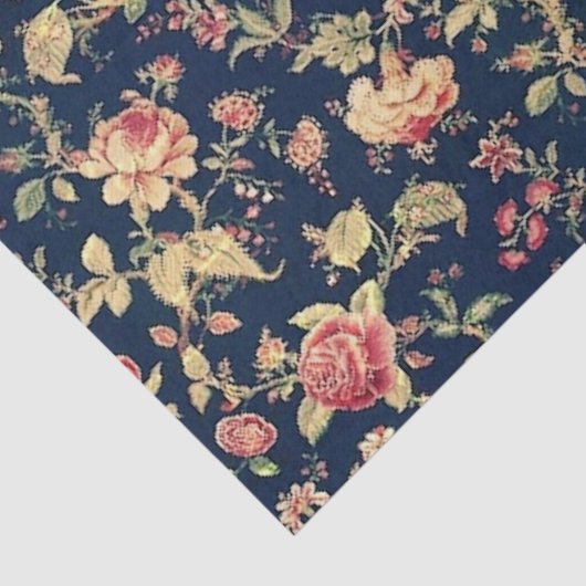 Elegant  Floral Roos Tissuepapier (Detail)