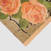 Elegant  Floral Roos Tissuepapier (Detail)