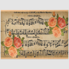 Elegant  Floral Roos Tissuepapier