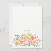Elegant Floral Roos Waterverf Baby shower Kaart (Achterkant)