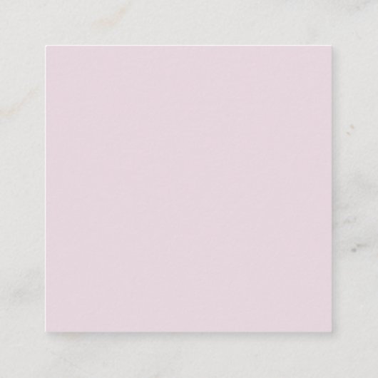 Elegant Floral Roos Wedding Event Planner Service Vierkante Visitekaartje (Achterkant)