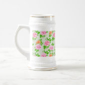 Elegant Floral Roses Green Leaves Pattern-23675 Bierpul (Links)