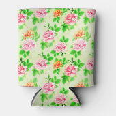 Elegant Floral Roses Green Leaves Pattern-23675 Blikjeskoeler (Voorkant)