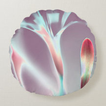 Elegant Floral Round Pillow