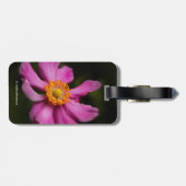 Elegant Floral roze Japanse anemonbloem Bagagelabel (Achterkant horizontaal)