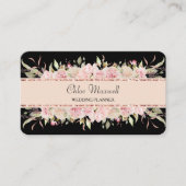 Elegant Floral roze Roses Border Professional Visitekaartje (Voorkant)