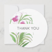 Elegant Floral roze Waterverf handgeschilderd Kaart (Achterkant)