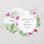 Elegant Floral roze Waterverf handgeschilderd Kaart (Voorkant / Achterkant)