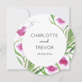 Elegant Floral roze Waterverf handgeschilderd Kaart