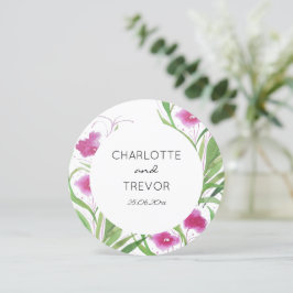 Elegant Floral roze Waterverf handgeschilderd Kaart