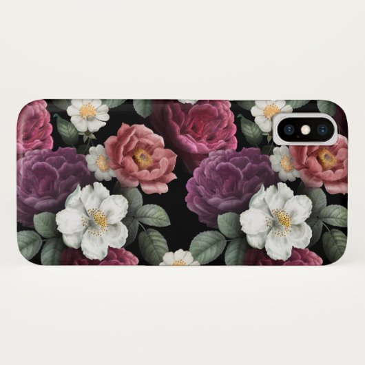 Elegant  Floral Rozen Case-Mate iPhone Case (Achterkant (horizontaal))