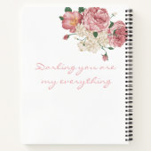 Elegant Floral rozen chic Letters design Notitieboek (Achterkant)