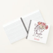 Elegant Floral rozen chic Letters naar Dochter Notitieboek (Binnen)