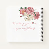 Elegant Floral rozen chic Letters naar Dochter Notitieboek (Achterkant)