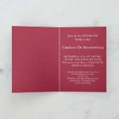 Elegant Floral Rozen Dress Vrijgezellenfeest Card Kaart (Binnen)