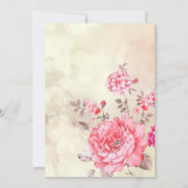 Elegant Floral Rozen Gay Wedding Invitation Kaart (Achterkant)