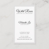 Elegant Floral Rozen Haarstylist Light Grey Visitekaartje (Achterkant)