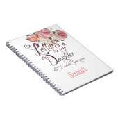 Elegant Floral rozen Letter chic design Notitieboek (Rechterzijde)