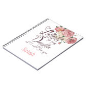 Elegant Floral rozen Letter chic design Notitieboek (Linkerzijde)