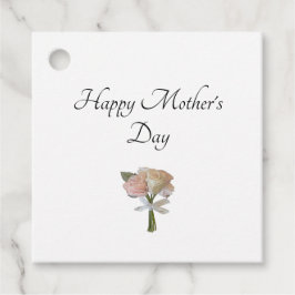 Elegant Floral Rozen Moederdag Bedankjes Labels